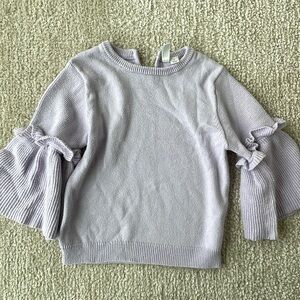 Janie and Jack purple lavender sweater with flutter sleeve 4t sweater